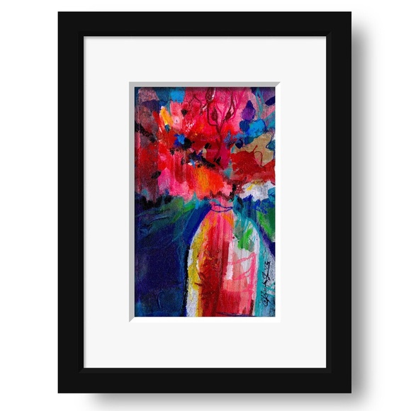 OOAK Flower Painting by Kathy Morton Stanion - Floral Fantasy 8 - Picture 1 of 3